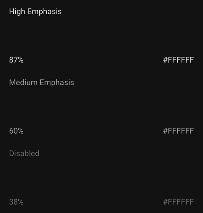 Choose a slightly darker white that prevents the background from glowing against the surrounding dark content.